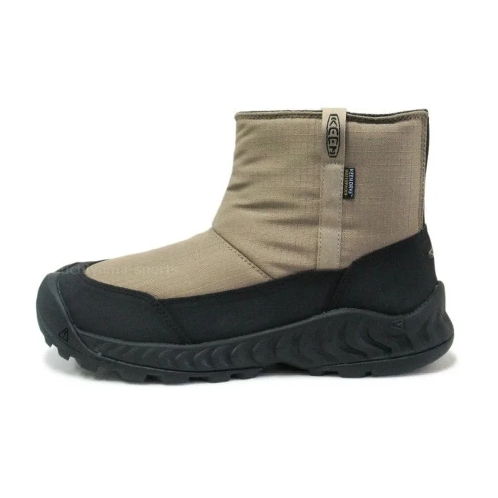 Keen Hood Nxis Pull-On Waterproof Boots Men Sz 10.5 Brindle Black Insulated‎
